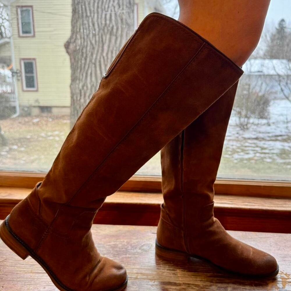 Leather knee high boots woman's size 7 - Picture 4 of 8